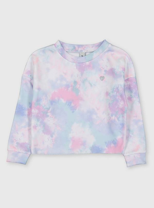 Tie Dye Cropped Sweatshirt - 14 years